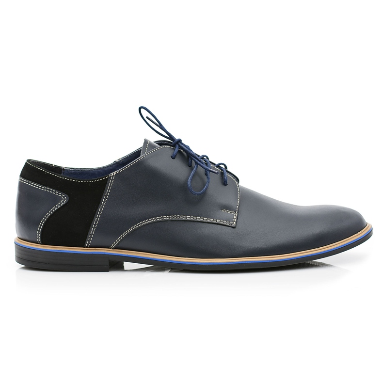 Bednarek Polish Shoes Pánské brogues Bednarek Elegantní kůže Navy Blue Biagio námořnická modrá