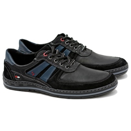 KOMODO Černé kožené boty od Nestor černý