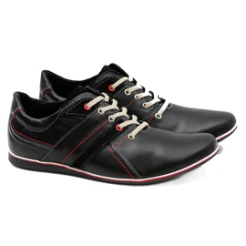 Mario Boschetti Pánská kožená obuv pro volný čas Conti černá