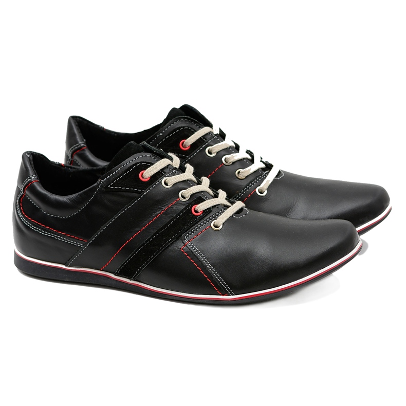 Mario Boschetti Pánská kožená obuv pro volný čas Conti černá