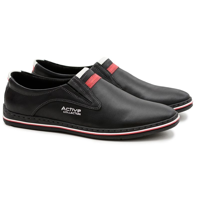 Joker Nazouvací černé kožené pánské boty Mellos černá