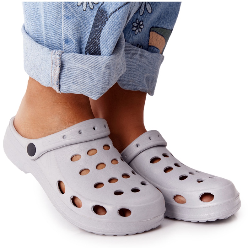 Flameshoes Dámské Šedé pěnové pantofle Eva šedá