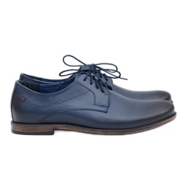 Pánské kožené boty Nikopol Navy Blue James námořnická modř