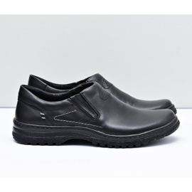 KOMODO Černé kožené pánské boty Brogues Velké velikosti Skromné černý