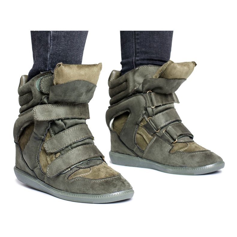 Dámské tenisky Lu Boo se semišovou podrážkou Olive Alexis zelená