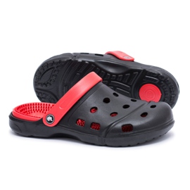 Flameshoes Pánské zahradní pantofle Kroks Eva Black černý červený