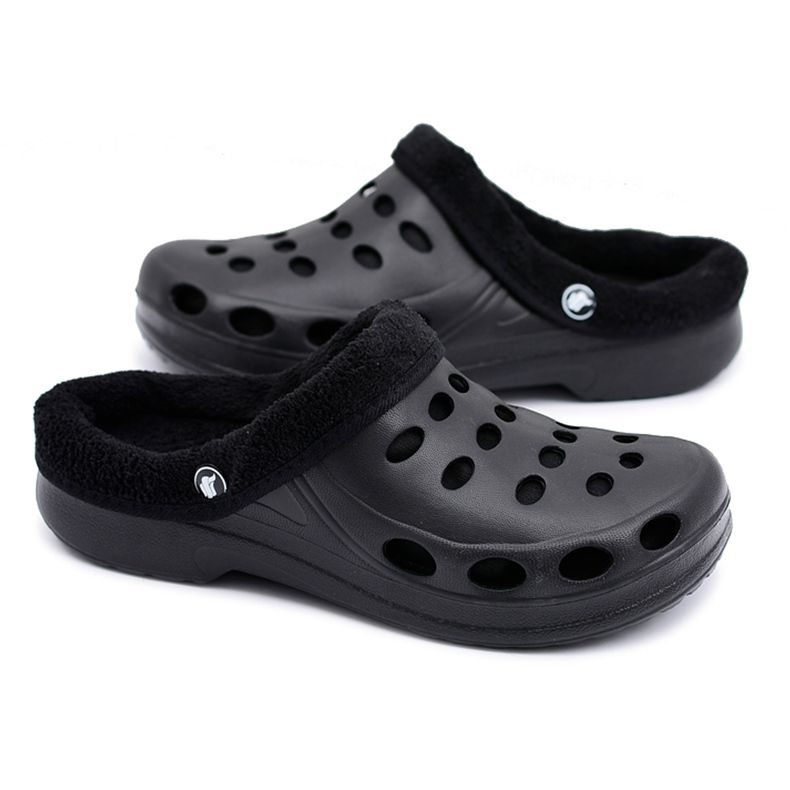 Flameshoes Dámské pantofle Teplé černé Kroks Eva černá