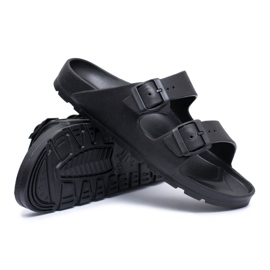 Flameshoes Pánské černé lehké pantofle do zahrady černý