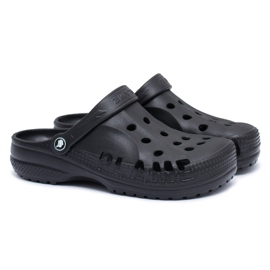 Flameshoes Pánské pantofle na bazén Kroksy Eva Black černá Flameshoes Pánské pantofle na bazén Kroksy Eva Black černá
