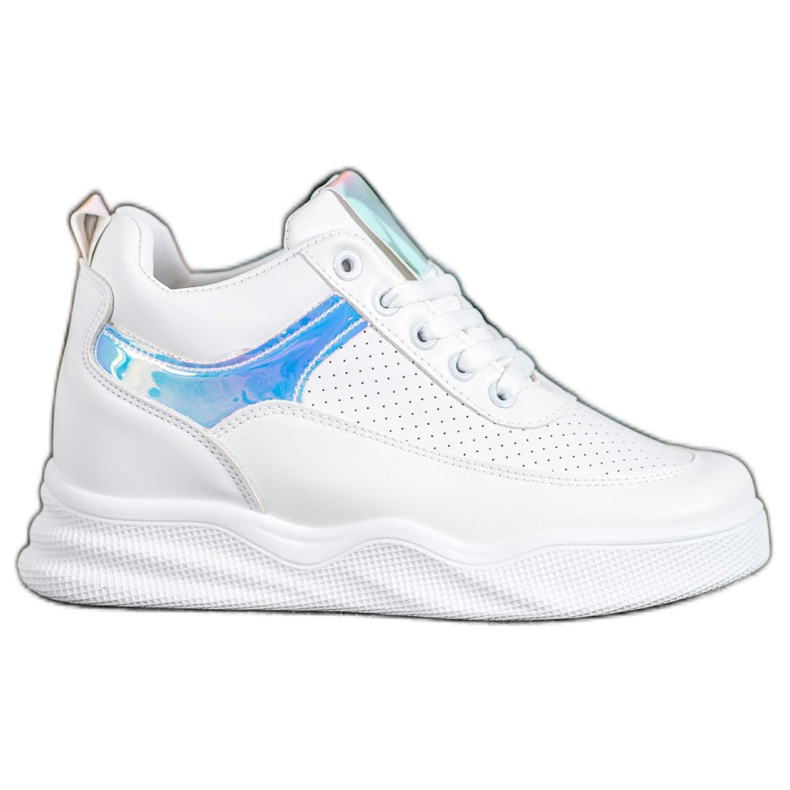 Renda Eko kožené tenisky bílý