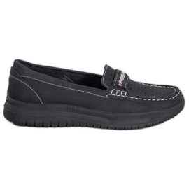 Small Swan Mokasíny na platformě černý