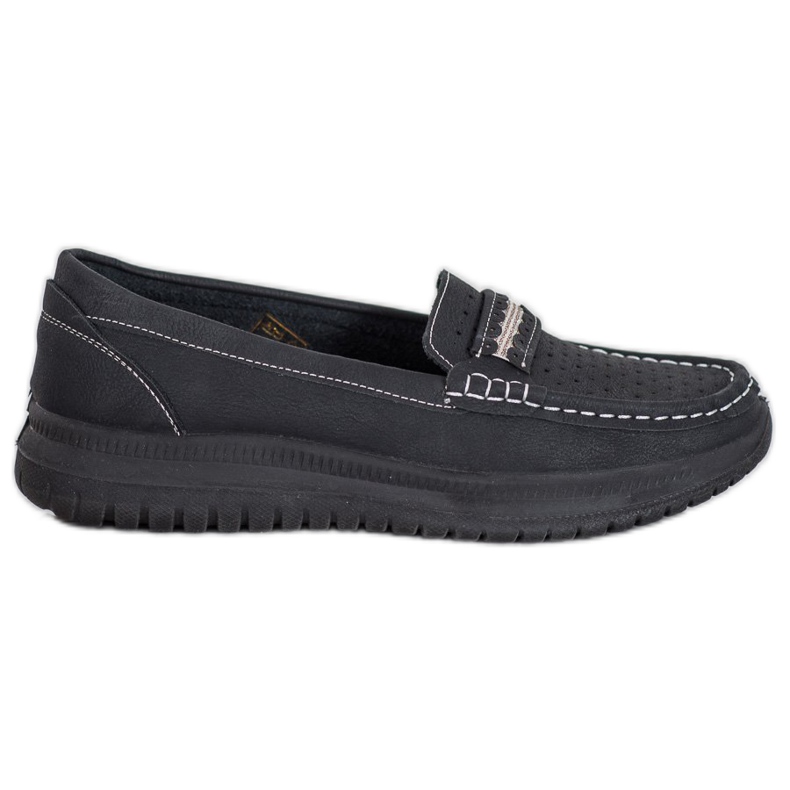 Small Swan Mokasíny na platformě černá