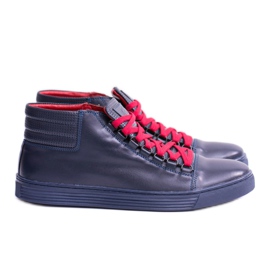 KENT Pánské kožené tenisky Navy Blue Torres námořnická modř