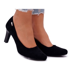 Dámské lodičky Sergio Leone Black Suede Orsola černý