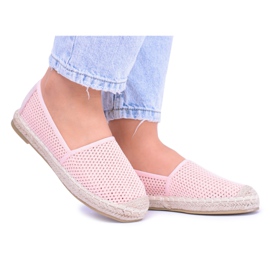 Dámské růžové děrované espadrilky Asumi růžový Dámské růžové děrované espadrilky Asumi růžový