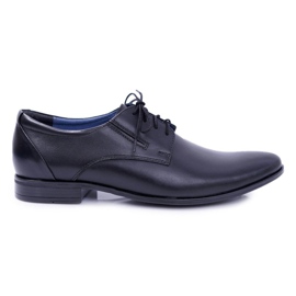 Bednarek Polish Shoes Pánské brogues Bednarek Elegantní kožené společenské boty černé Franko černý