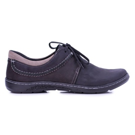 KOMODO Černé pánské kožené boty Nubuck Fuego černý