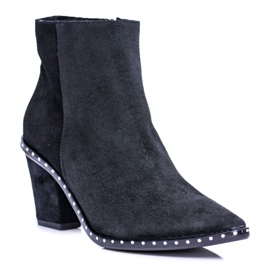 Deoni Dámské kožené boty se zapínáním na zip Black Sonoma černý