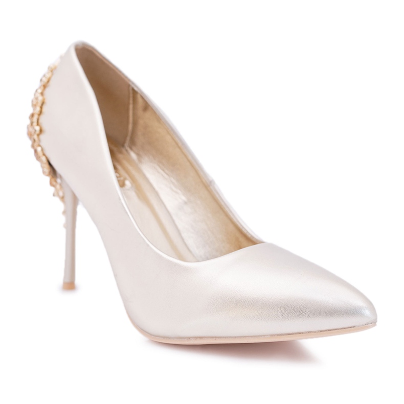 FB1 Dámské zlaté bodce s ozdobou Larento zlatý