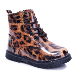 Dětské boty zateplené kožešinovými lapači Panterka Darsin hnědý Dětské boty zateplené kožešinovými lapači Panterka Darsin hnědý