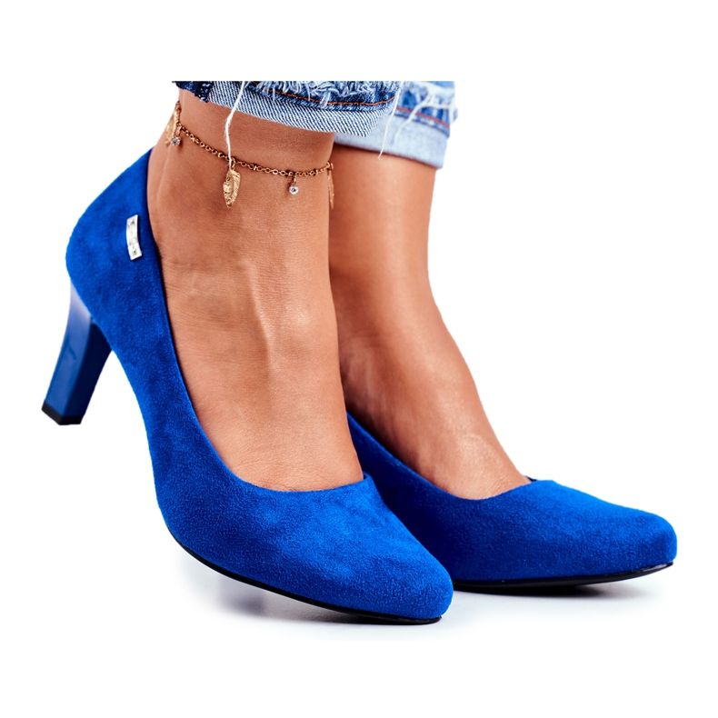 Dámské lodičky Sergio Leone Suede Indigo Orsola modrý