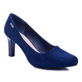 Dámské lodičky Sergio Leone Navy Blue Suede Orsola námořnická modř