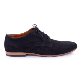 Bednarek Polish Shoes Pánské brogues Bednarek Nubuck Openwork Black Hermes černý