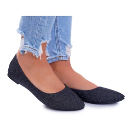 PS1 Dámské balerínky Glitter Black Fifi černá