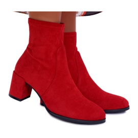 Dámské jarní boty na vysokém podpatku Sergio Leone Slip-On červené LikeStar červený