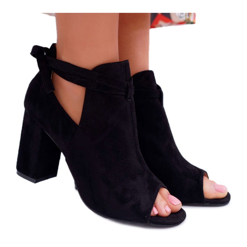 Vinceza Černé boty Sandály na baru s otevřenými prsty šedé černá Vinceza Černé boty Sandály na baru s otevřenými prsty šedé černá