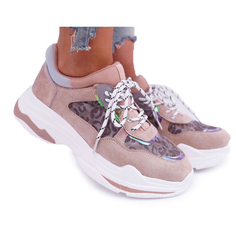 FC1 Dámská sportovní obuv na vysokém podpatku růžová Cabana růžový