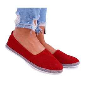 S.Barski Dámské espadrilky semišové kůže červené Bimbo červený