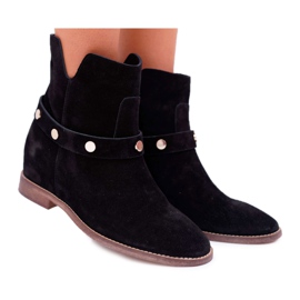 Dámské kozačky Laura Messi 1890 semišová kůže černá Darmah Dámské kozačky Laura Messi 1890 semišová kůže černá Darmah