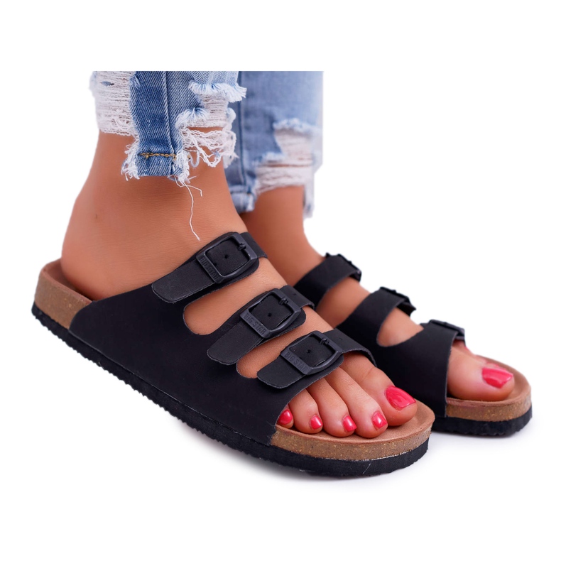 Dámské černé pantofle Big Star DD274139 černá