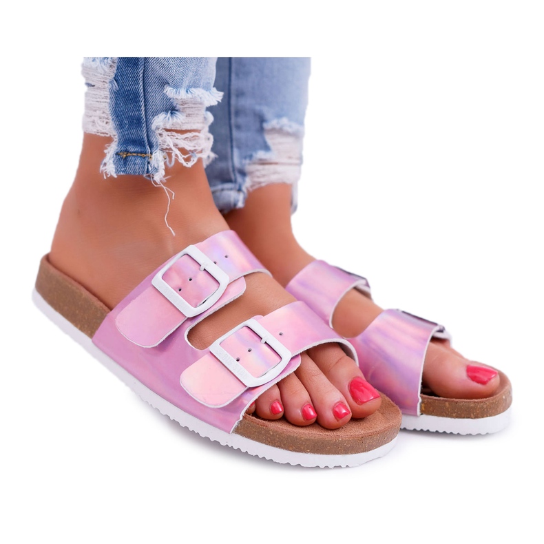 Dámské fialové pantofle Big Star DD274136 fialový