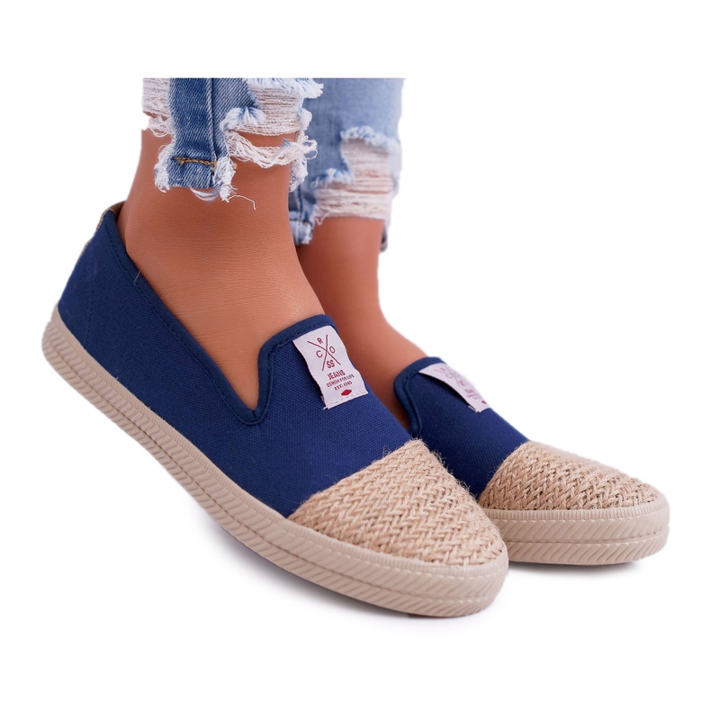 Dámské espadrilky Cross Jeans Navy Blue DD2R4046 námořnická modrá