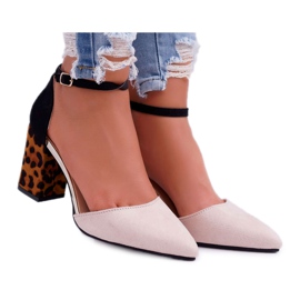 PS1 Dámské lodičky na podpatku Leopard Béžová Ferri béžový černá vícebarevný PS1 Dámské lodičky na podpatku Leopard Béžová Ferri béžový černá vícebarevný