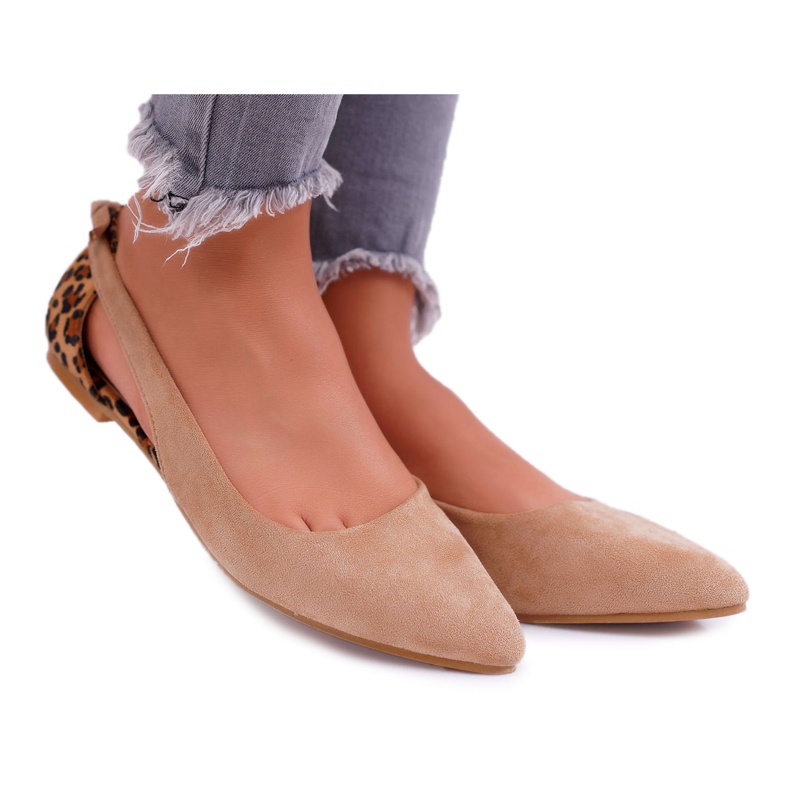 Lu Boo Ballerina In Spitz Suede Camel Better hnědý