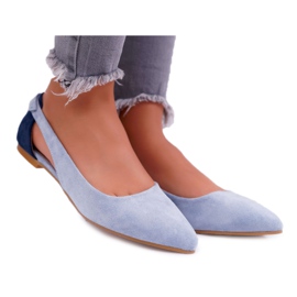Lu Boo Ballerina In Spitz Blue Suede Lepší modrý