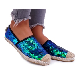 Dámské espadrilky Lu Boo zelené flitry Destino zelený