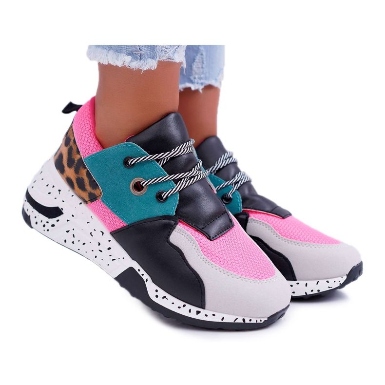 FRJEIN Dámské sportovní boty Leopard Mix Timoti vícebarevný