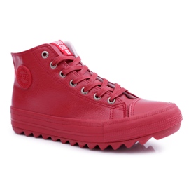 Dámské tenisky Big Star High Warm Red EE274112 červené