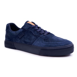 Pánské tenisky Big Star Suede Navy Blue EE174363 námořnická modř