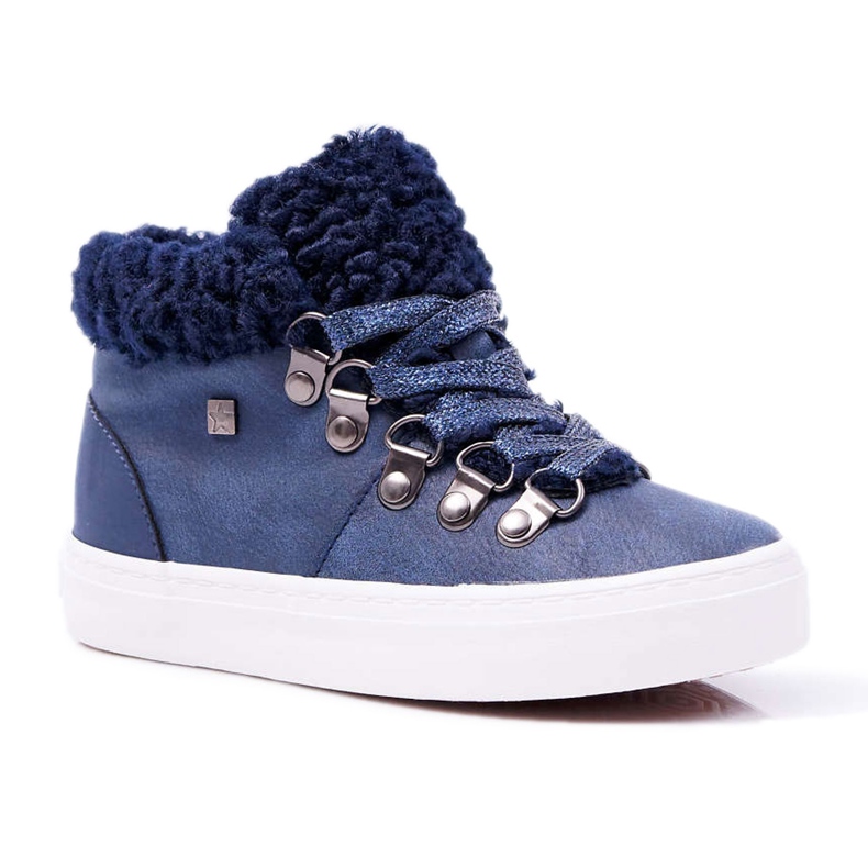 Dětské Chlapecké Dívčí Boty Dívčí Big Star Navy Blue EE374018 modrý
