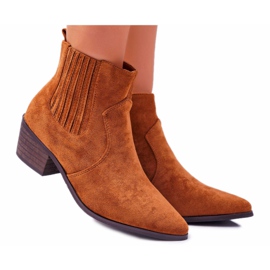 Dámské boty na velkém podpatku Camel Umberco hnědý