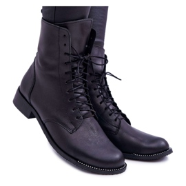 Dámské boty Zrnitá kůže Nicole 2315 Black The Island černý