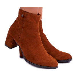 Dámské boty na vysokém podpatku Sergio Leone Camel BT520 hnědý