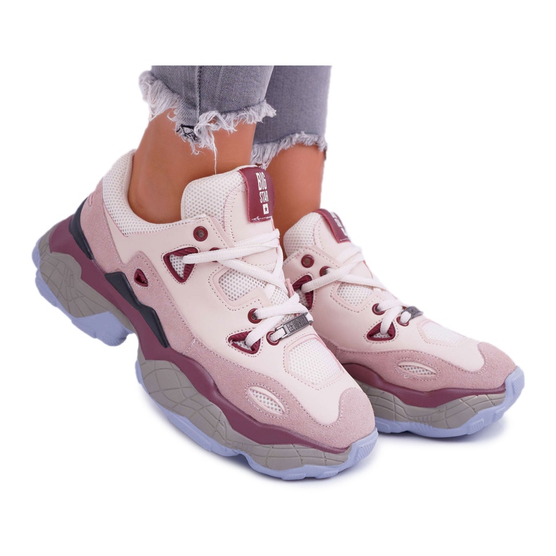 Dámské sportovní boty Big Star od Daniel Lopez FF274432 hnědý červené vícebarevný