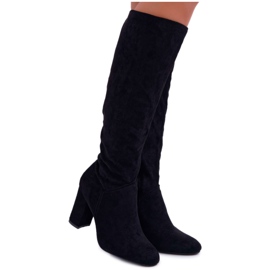 BUGO Dámské boty na podpatku ke kolenům černé Mercure černá BUGO Dámské boty na podpatku ke kolenům černé Mercure černá