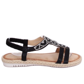 Černé espadrilky sandály CO-78 Black černá